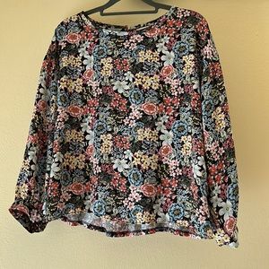 Loft floral blouse 3/4 sleeve